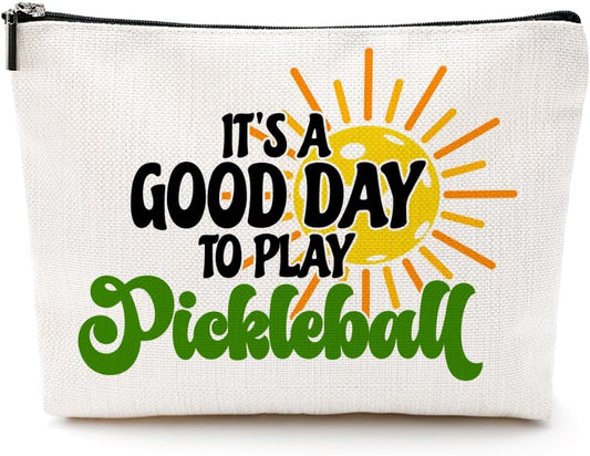 Pickleball Gifts Makeup Bag Pickleball Accessories Cosmetic Bag Pickleball Zipper Pouch Pickleball Lover Gifts for Girls Women Pickleball Fans Player Coach Sister Friend Christmas Birthday Gifts