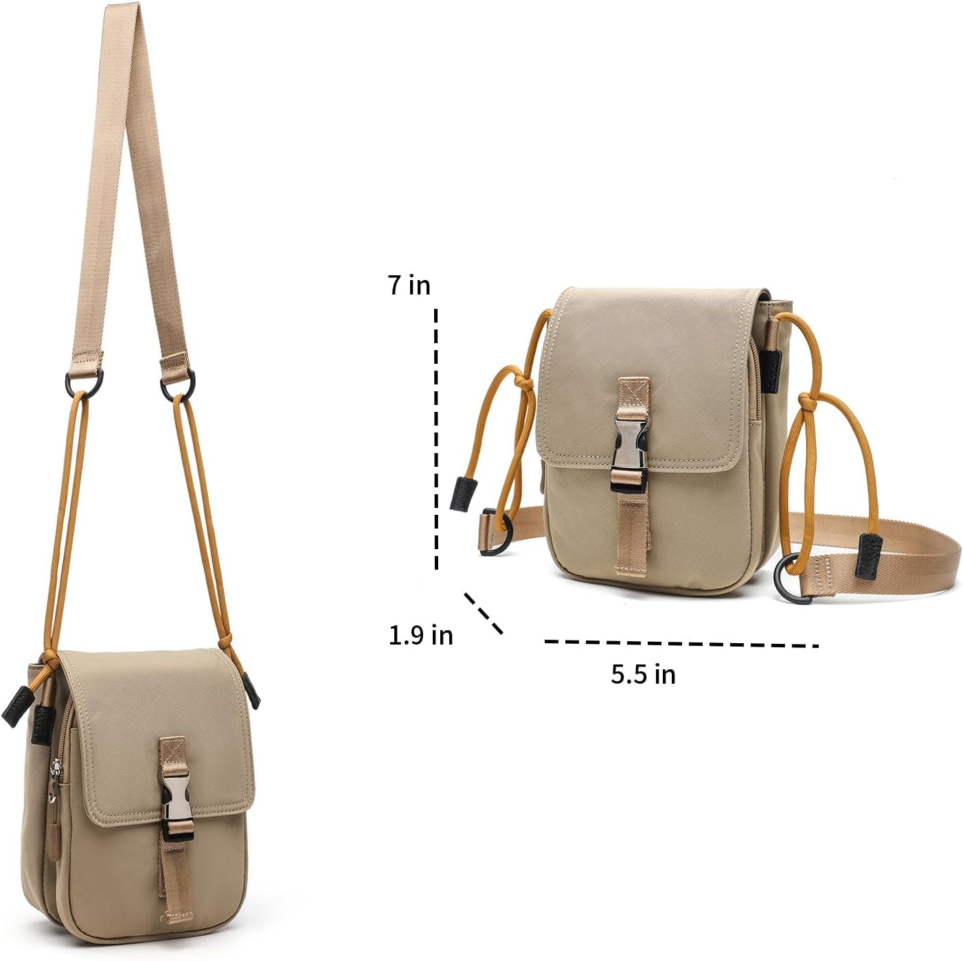 Small Messenger Crossbody bag Shoulder bag for Men Women Sling bag Purse for Work Travel