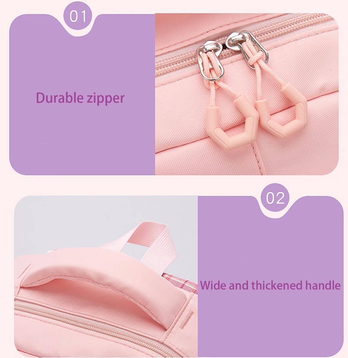 5Pcs Pink Backpack for School Girls - Kids Schoolbag for Elementary School Kawaii Bookbag for Cute Plaid Girls Daypacks for Students Teen Kids Casual Travel Bag (Pink Plaid)