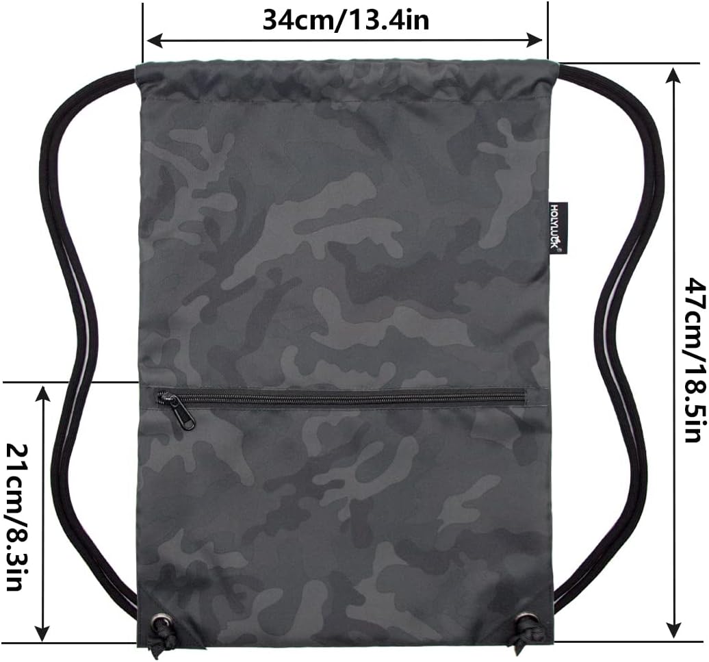 HOLYLUCK Drawstring Backpack Bag Sport Gym Sackpack
