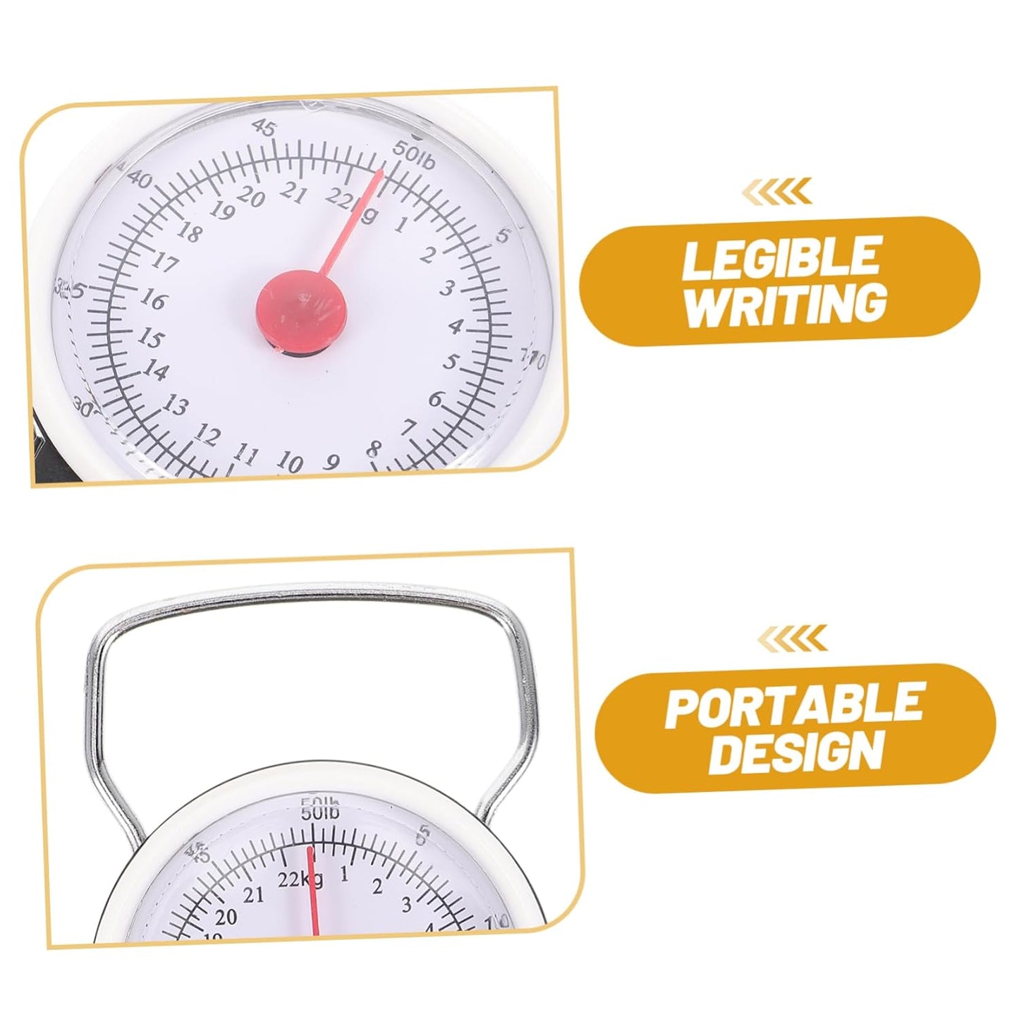 HANABASS Hanging Scale for Luggage Portable Analog Scale LCD Screen Lightweight Easy to Carry