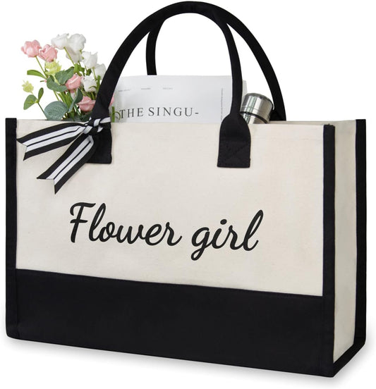 TOPDesign Canvas Tote Bag, Bridal Shower Gifts for Bride, Wedding Bachelorette Bride Gifts Shoulder Bag