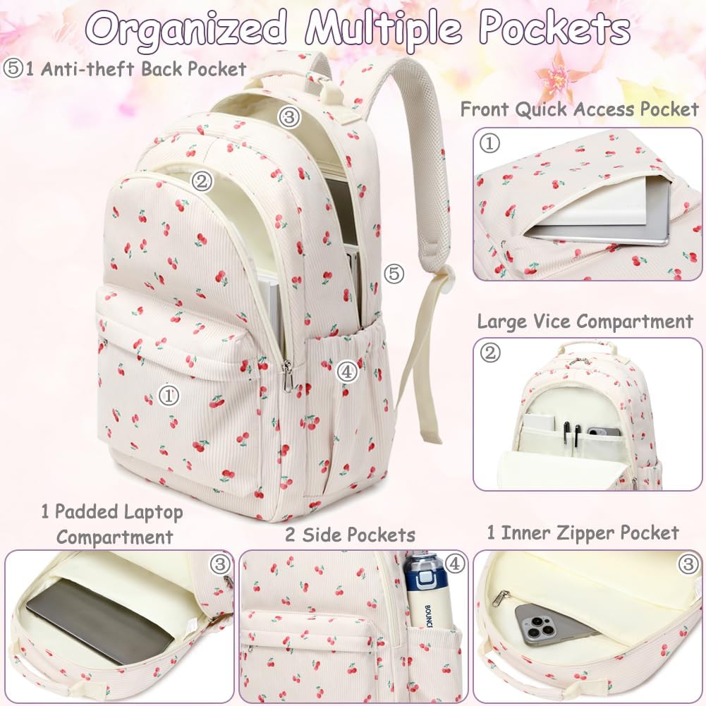 Meisohua Backpack for Girls School Bookbag for Kids Teens 17 inch Laptop Backpack for Women Large