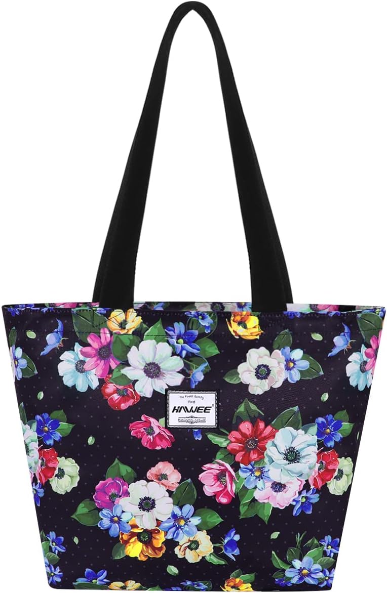 Tote Bag with Zipper for Women Inside Mesh Pocket Heavy Duty Casual Anti-water Cloth Travel Shoulder Handbag