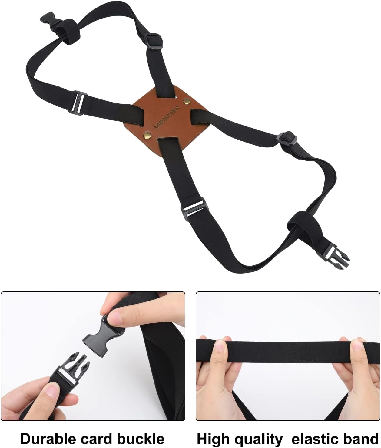 Luggage Straps, Lapinchen Bag Bungee, Luggage Bungee, Luggage Straps Suitcase Adjustable Belt, Adjustable and Portable Travel Suitcase Accessory (2Pack Brown)