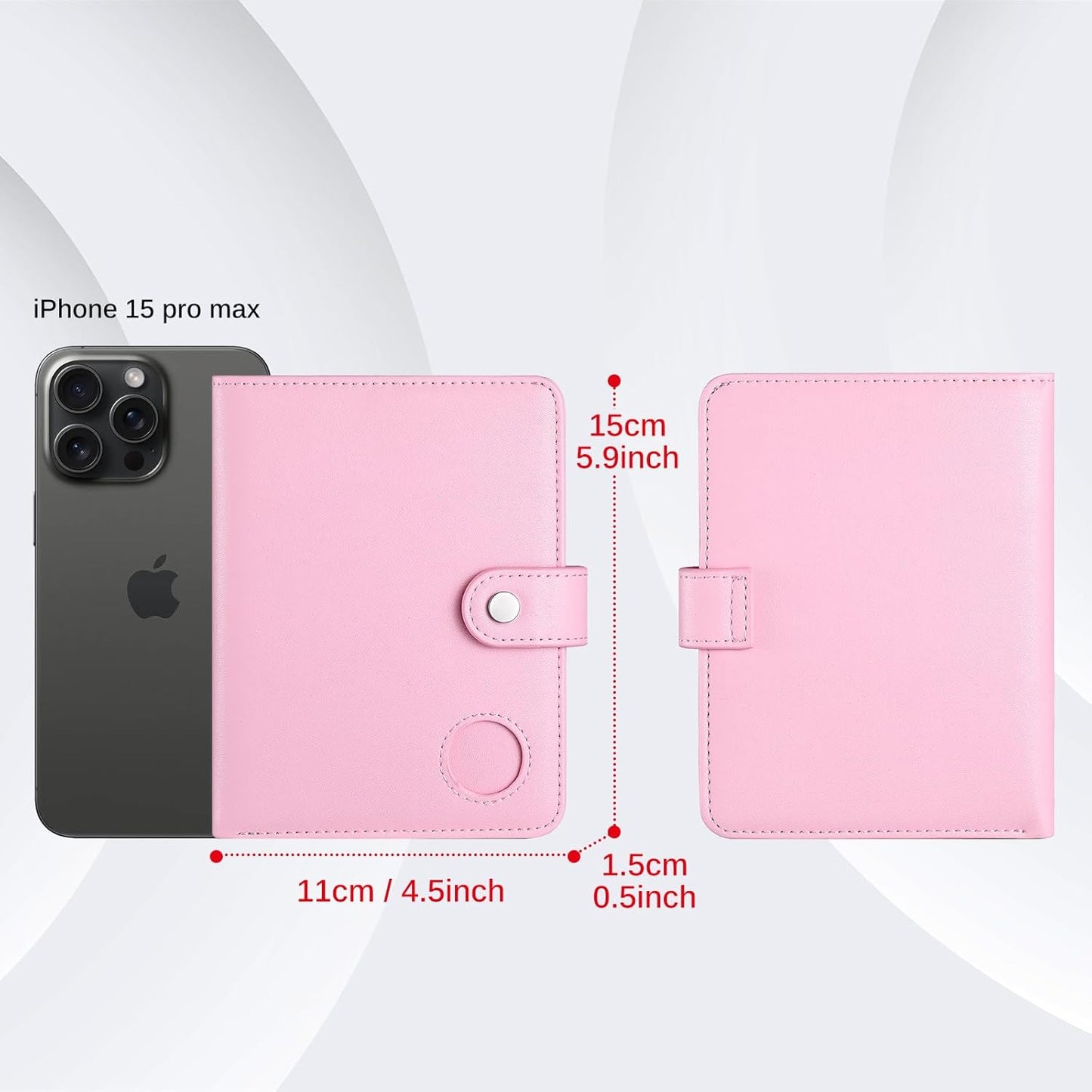 Passport Holder with Airtag for Women and Men, RFID Blocking Passport Wallet Cover Case