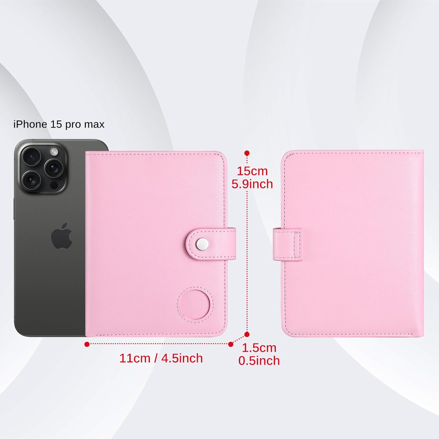 Passport Holder with Airtag for Women and Men, RFID Blocking Passport Wallet Cover Case
