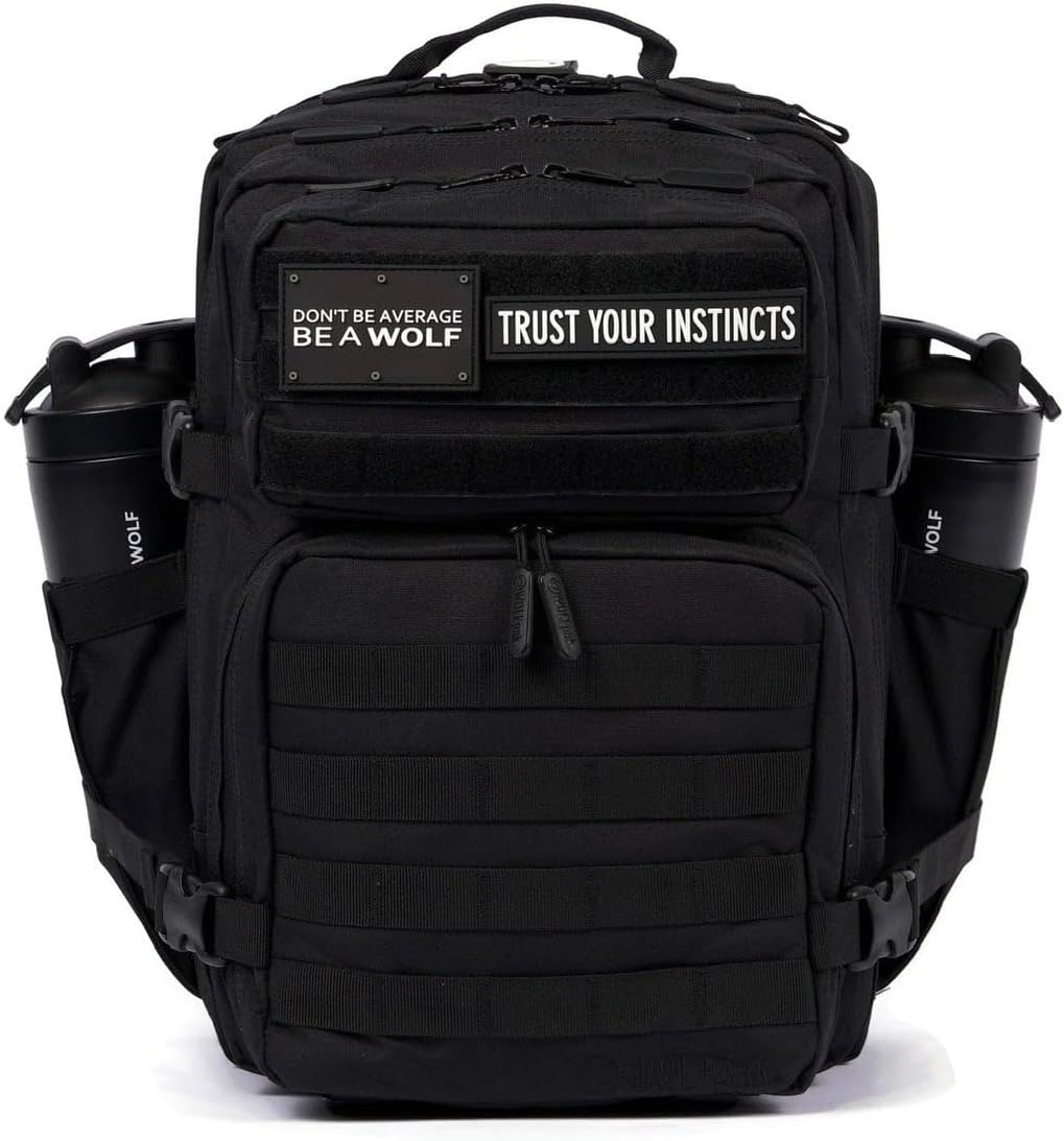 WOLFpak 35L Backpack Meal Prep Management (Alpha Black) Lunch Box, Cooler, Travel, Insulated Bag, Daypack