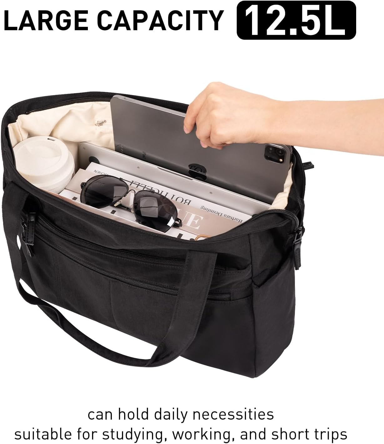 Tote Bag for Women Shoulder Bag Work Bags with Zipper Lightweight Handbags for Travel,Work,School