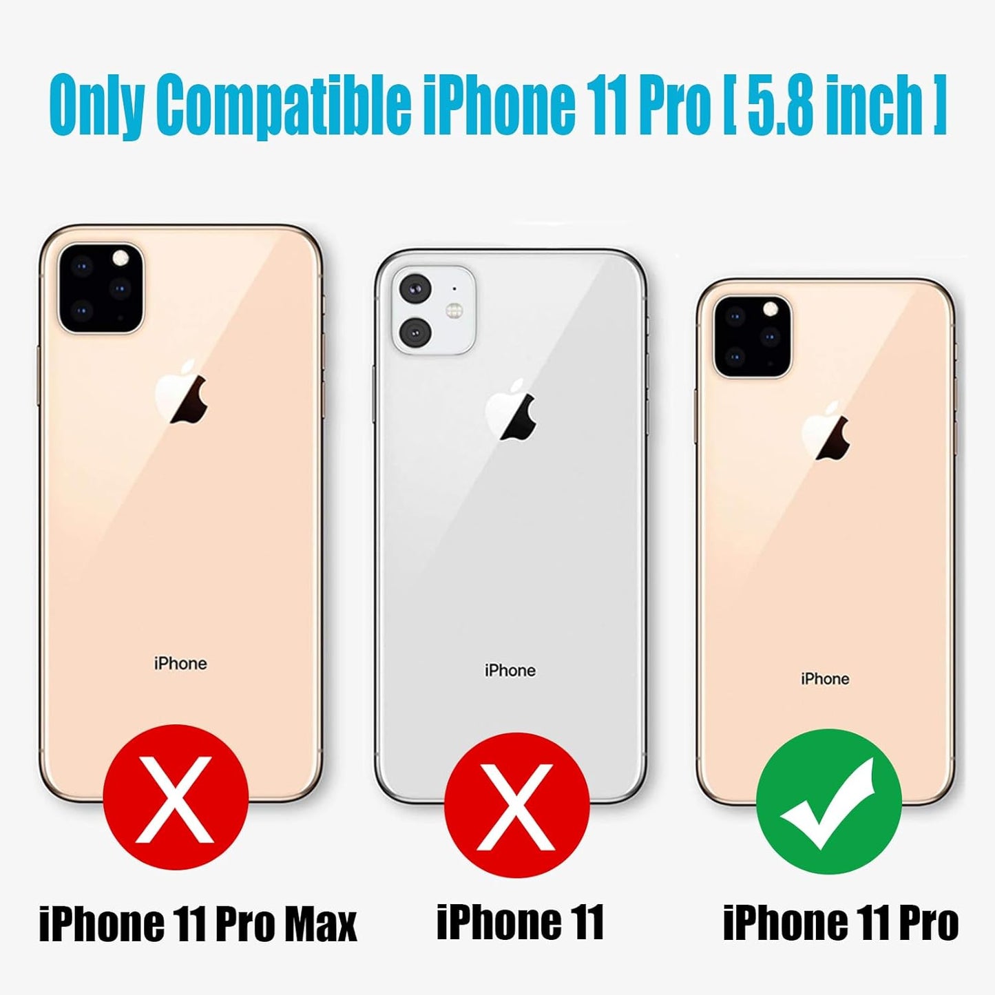 Battery Case for iPhone 11 Pro, Enhanced 10000mAh Portable Protective Wireless Charging Case Support Carplay Compatible with iPhone 11 Pro (5.8 inch) Rechargeable Extended Battery Charger Case (Black)