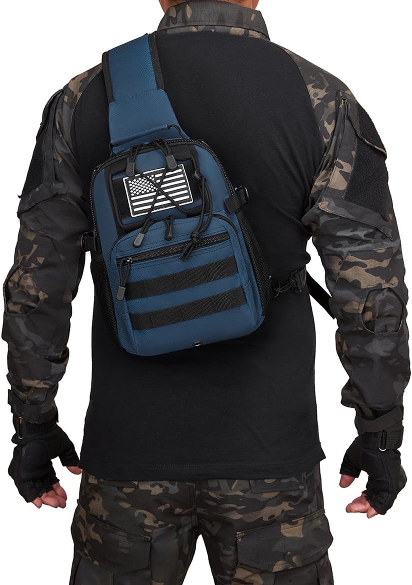ATBP Small Tactical Holster Sling Backpack Accessories Shoulder Pouch Water Bottle & Radio Holder Crossbody Bag for Men