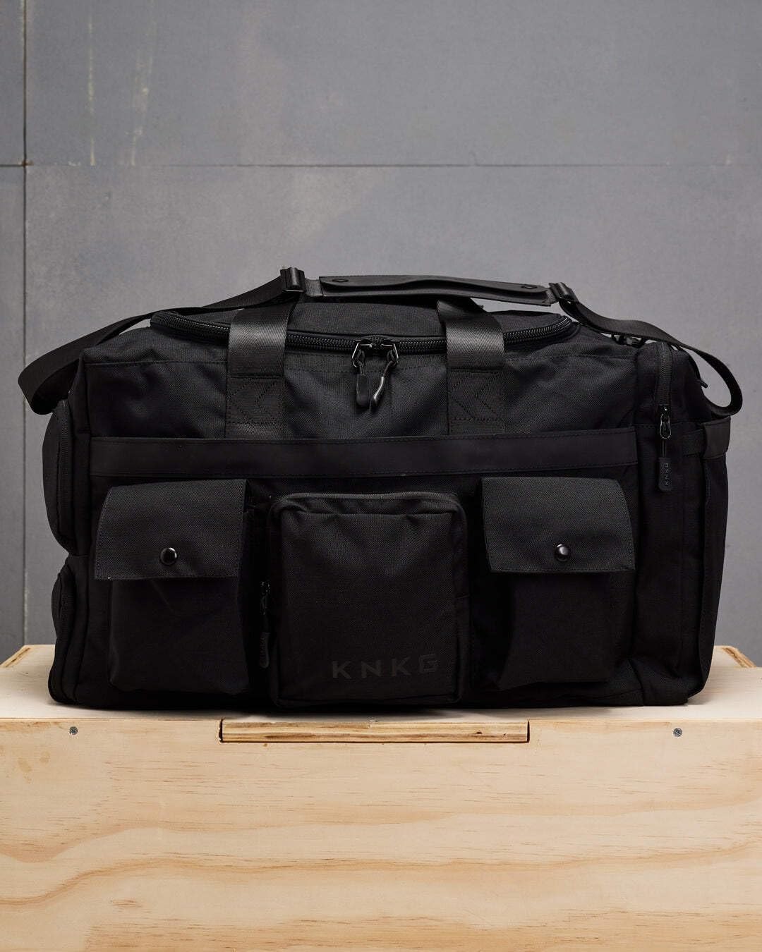 PLUS 63L Large Duffel Bag – Spacious, Durable Gym Bag with Dual Shoe Storage, Multiple Compartments & YKK Zippers for Fitness & Travel - Redwood (Black, Large 63L)