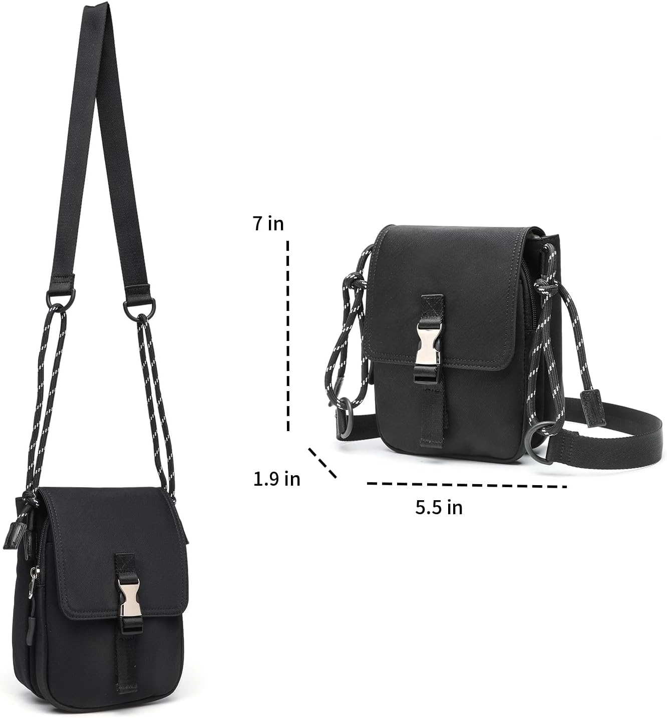 Small Messenger Crossbody bag Shoulder bag for Men Women Sling bag Purse for Work Travel