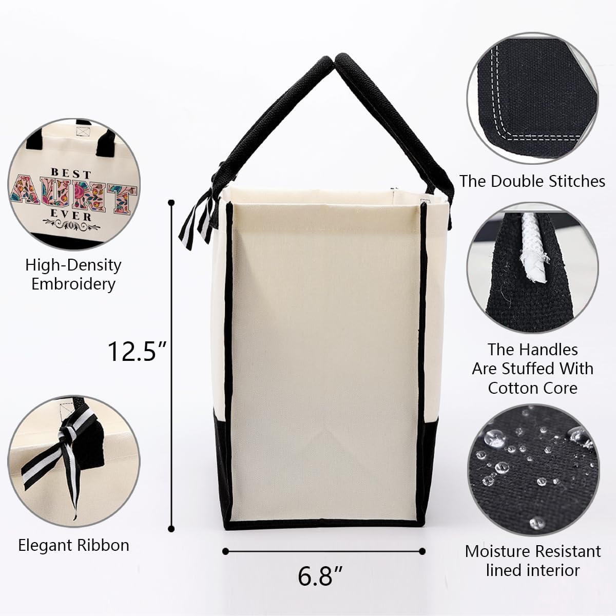 Gkwa Canvas Tote Bag for Gifting, Women Cotton Canvas Bag, Reusable Shopping Bag