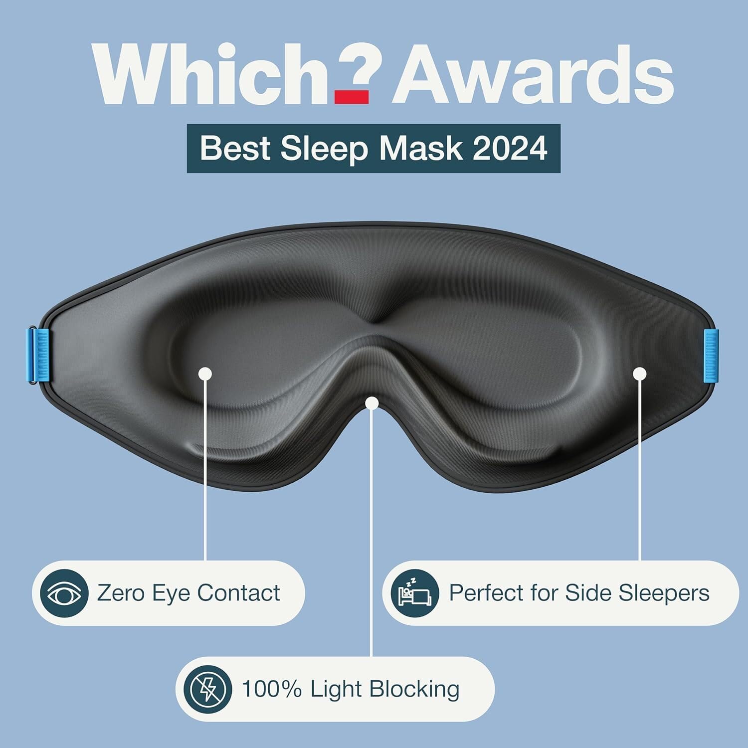 MyHalos® Sleep Mask for Men and Women, 3D Blackout Eye Masks for Sleep