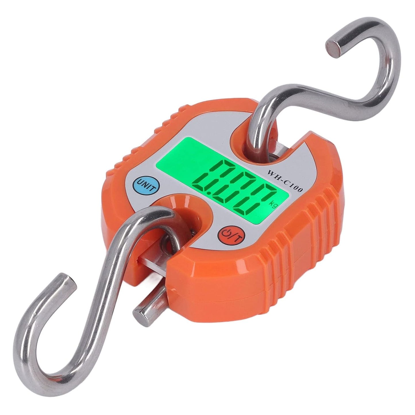 Hanging Scale LCD Digital Display 150KG Range Weighing Tool for Warehouse Luggage (Orange)