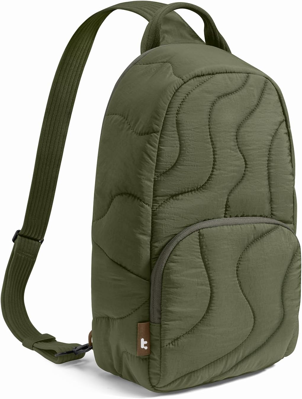 tomtoc 10L Puffy Sling Bag Backpack for Women Trendy, Quilted Padded Crossbody Bag for 11-inch iPad, iPad Air M3/M2, iPad Pro M5 2025/M4, Nintendo Switch 2, Lightweight Puffer Travel Chest Bag Daypack