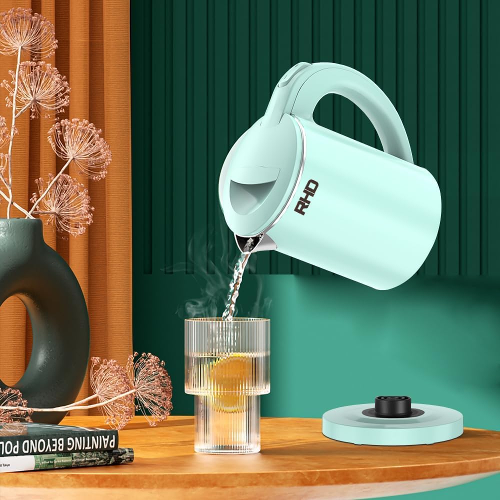 RHD 0.5L Small Portable Electric Kettle, 600W Stainless Steel Travel Kettle