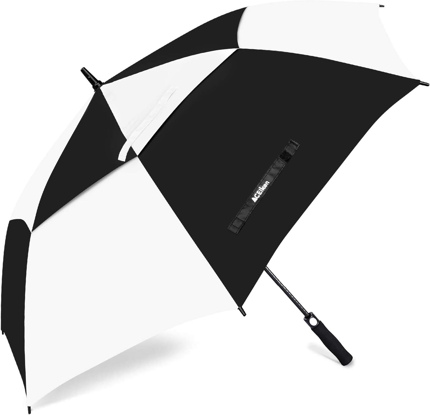 Golf Umbrella Large 58/62/68 Inch Automatic Open Golf Umbrella Extra Large Oversize Double Canopy Vented Umbrella Windproof Waterproof for Men and Women