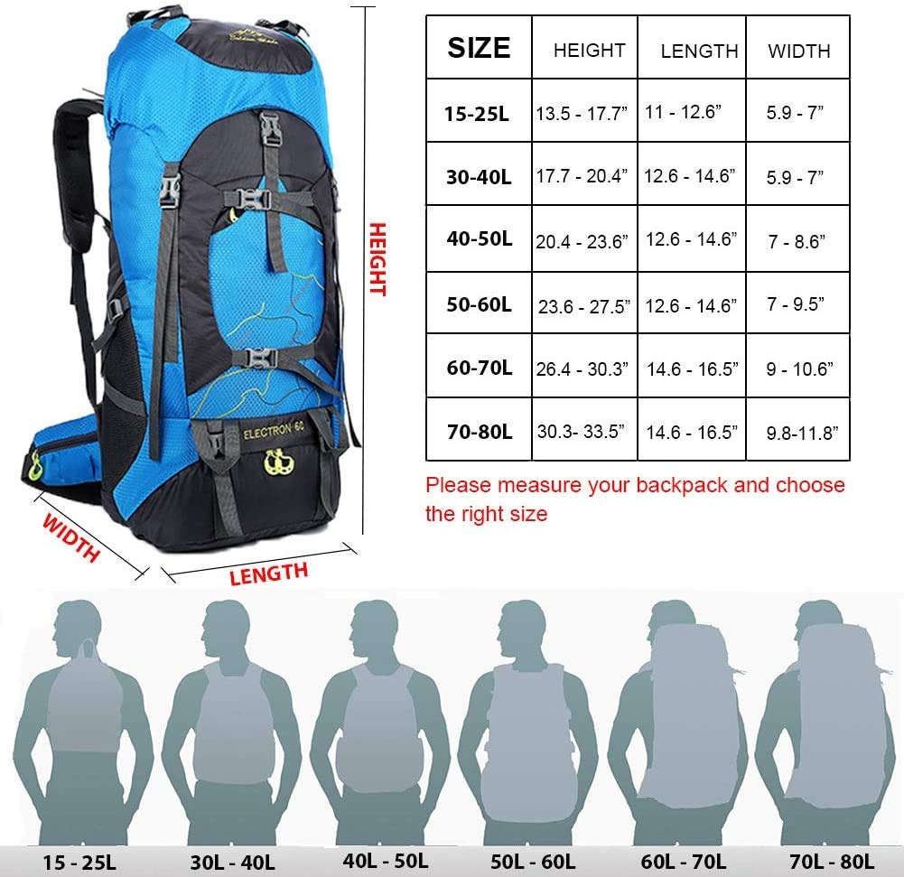 Evotopf Waterproof Backpack Rain Cover with Adjustable Anti Slip Buckle Strap & Sliver Coating