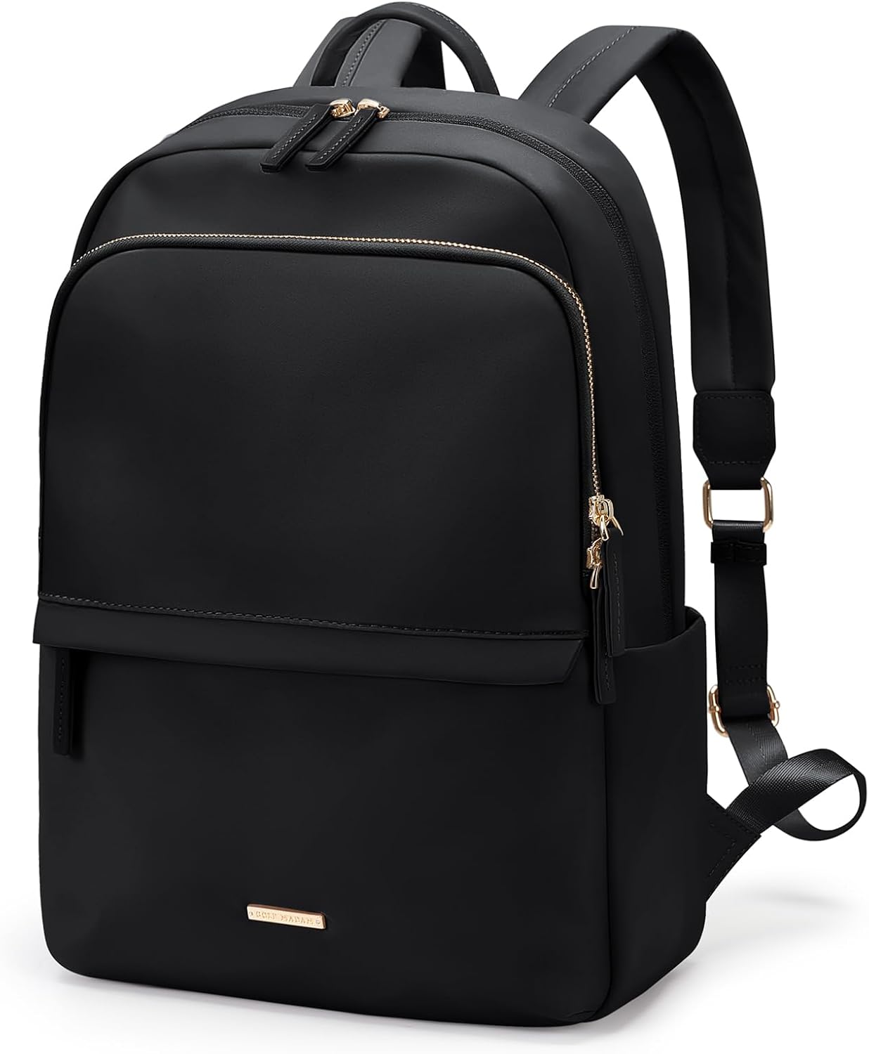 GOLF SUPAGS Laptop Backpack for Women Slim Computer Bag Work Travel College Backpack Purse Fits 15.6 Inch Notebook (Black)