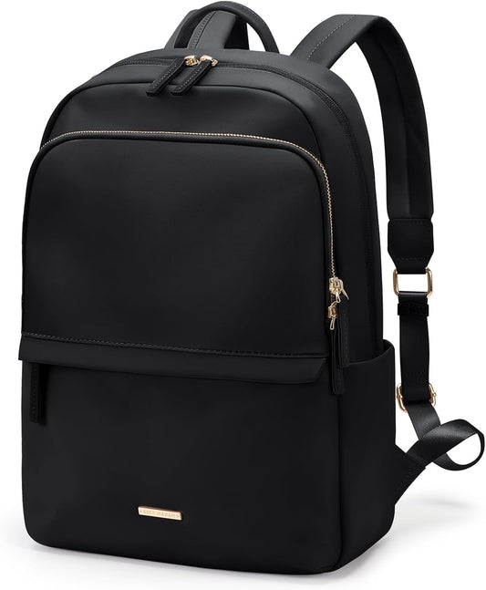 GOLF SUPAGS Laptop Backpack for Women Slim Computer Bag Work Travel College Backpack Purse Fits 15.6 Inch Notebook (Black)
