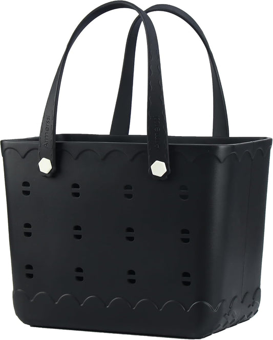 Rubber Beach Bag Waterproof Durable Tote Bag for Beach Sports Pool Modern Rubber Tote