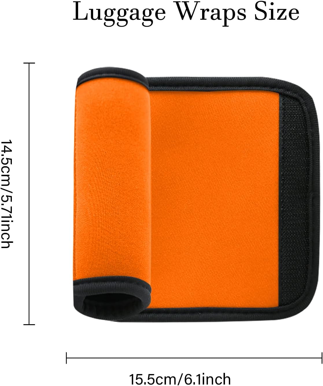 2 Pack Luggage Handle Wraps for Luggage Suitcase Travel Bags (Orange)