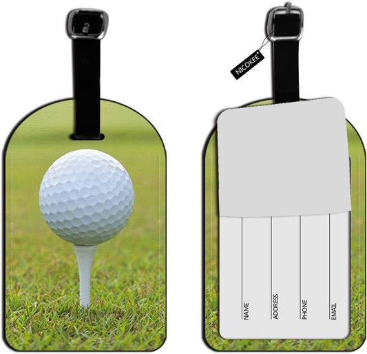 I'd Rather Be Driving a Golf Ball Suitcase Bag Carry-On ID Luggage Tag Leather Travel Bag Labels