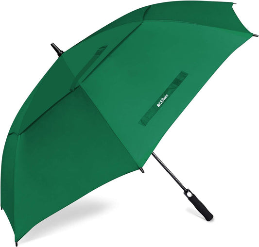 Golf Umbrella Large 58/62/68 Inch Automatic Open Golf Umbrella Extra Large Oversize Double Canopy Vented Umbrella Windproof Waterproof for Men and Women