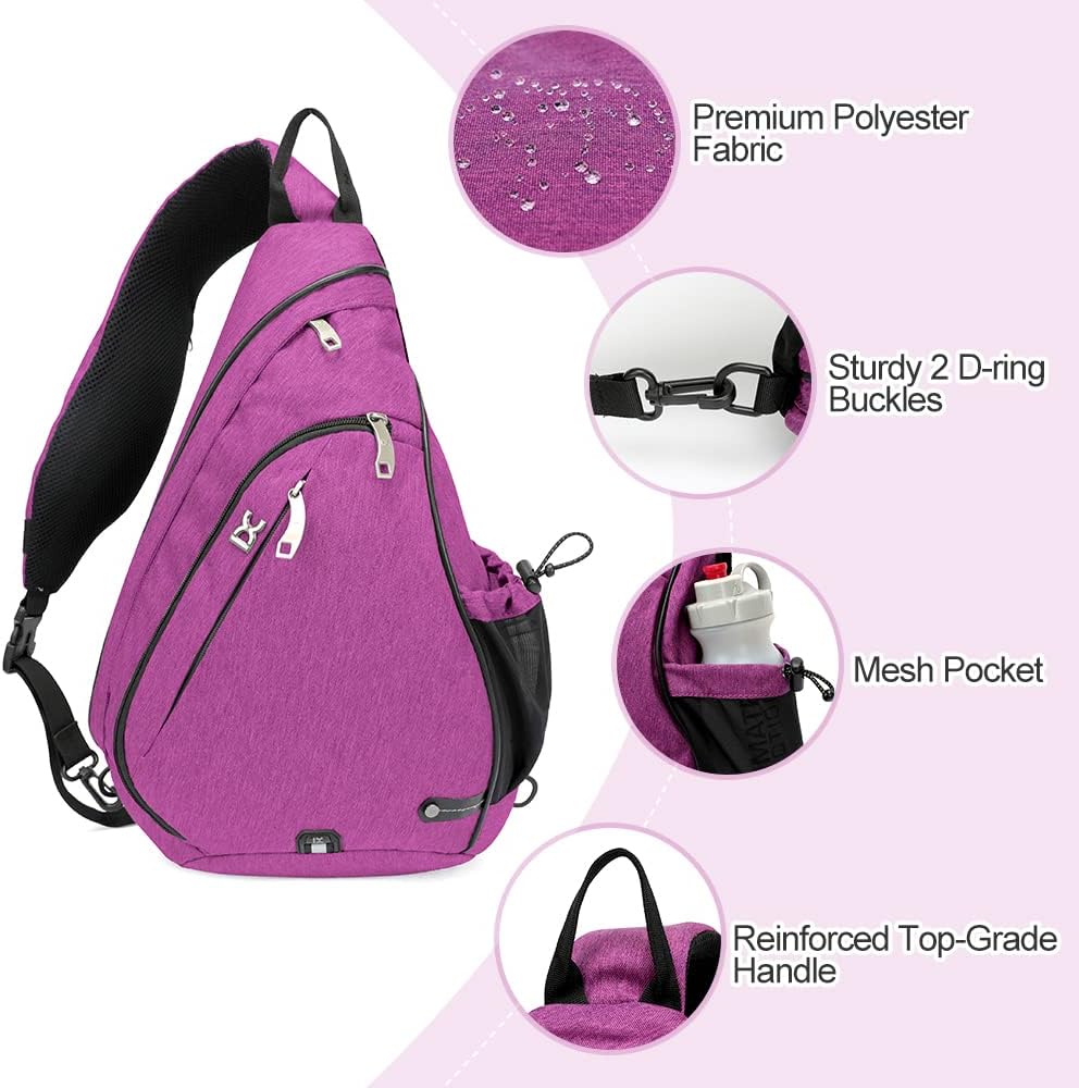 INOXTO Sling Bag, Multipurpose Crossbody Shoulder Bag for Men and Women