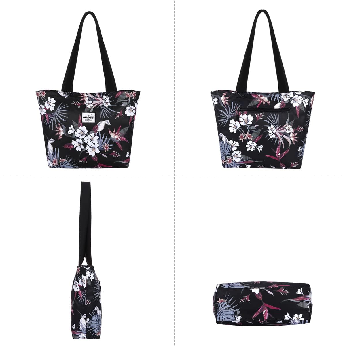 Tote Bag with Zipper for Women Inside Mesh Pocket Heavy Duty Casual Anti-water Cloth Travel Shoulder Handbag