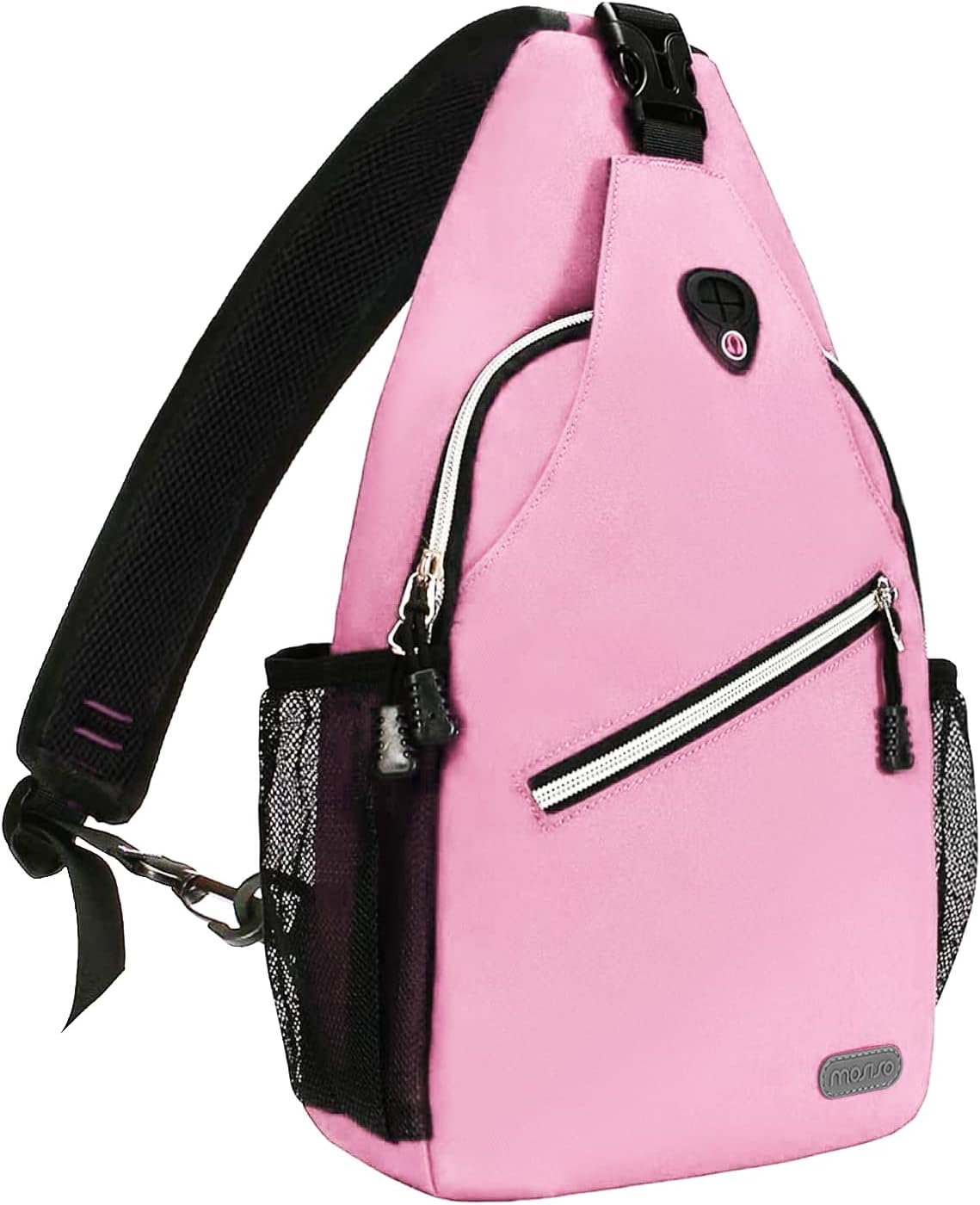 MOSISO Mini Sling Backpack,Small Hiking Daypack Travel Outdoor Casual Sports Bag, Pink