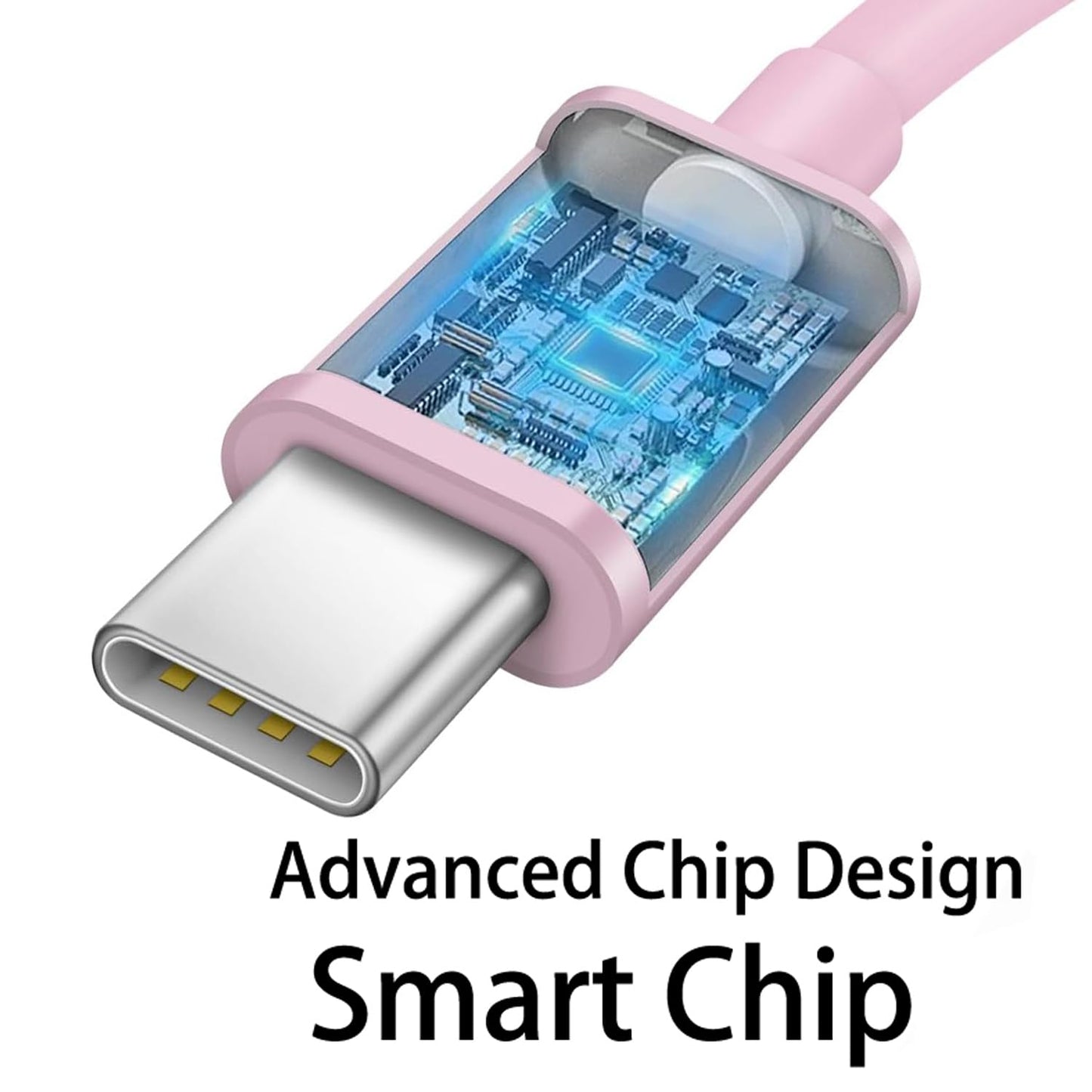 Pink Car Accessories USB C Cable 3ft iPhone 16 Charging Cord Cute USB A to C Fast Charging For iPhone 17 Air 15 Pro Max/16 Plus, iPad Air Pro, Samsung Galaxy Z Flip 7/6/5/4/Z Fold SE/A16/A15/A54 2Pack