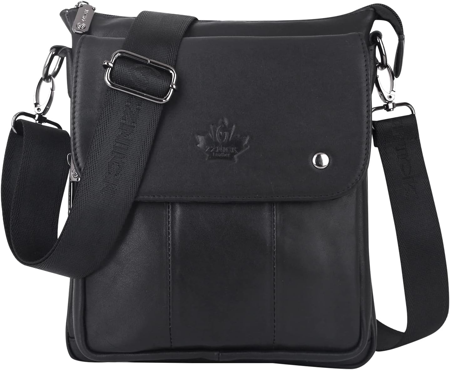 Genuine Leather Messenger Bag, Sling Bag Crossbody Shoulder Bags for Travel Work Business