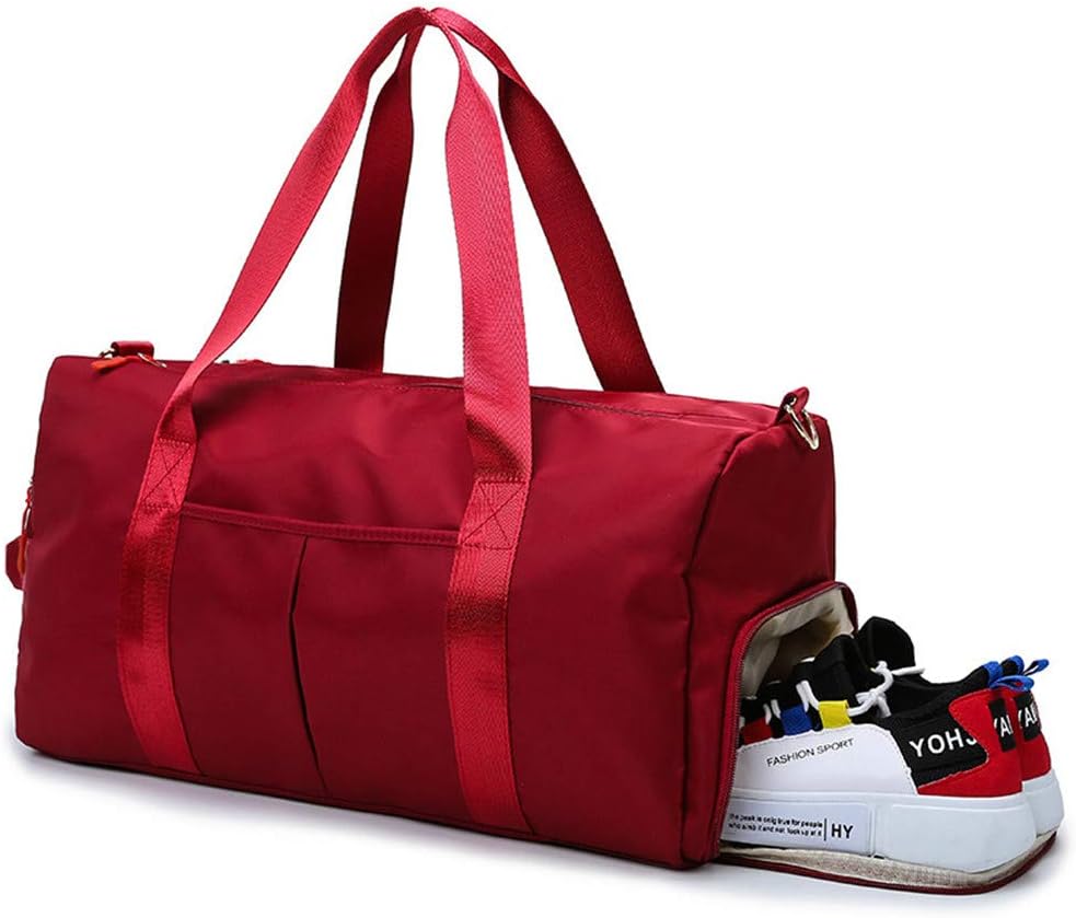 KARRESLY Sports Gym Bag for Women Travel Duffel Bag with Wet Pocket and Shoes Compartment for Training Swim Yoga(Pink)