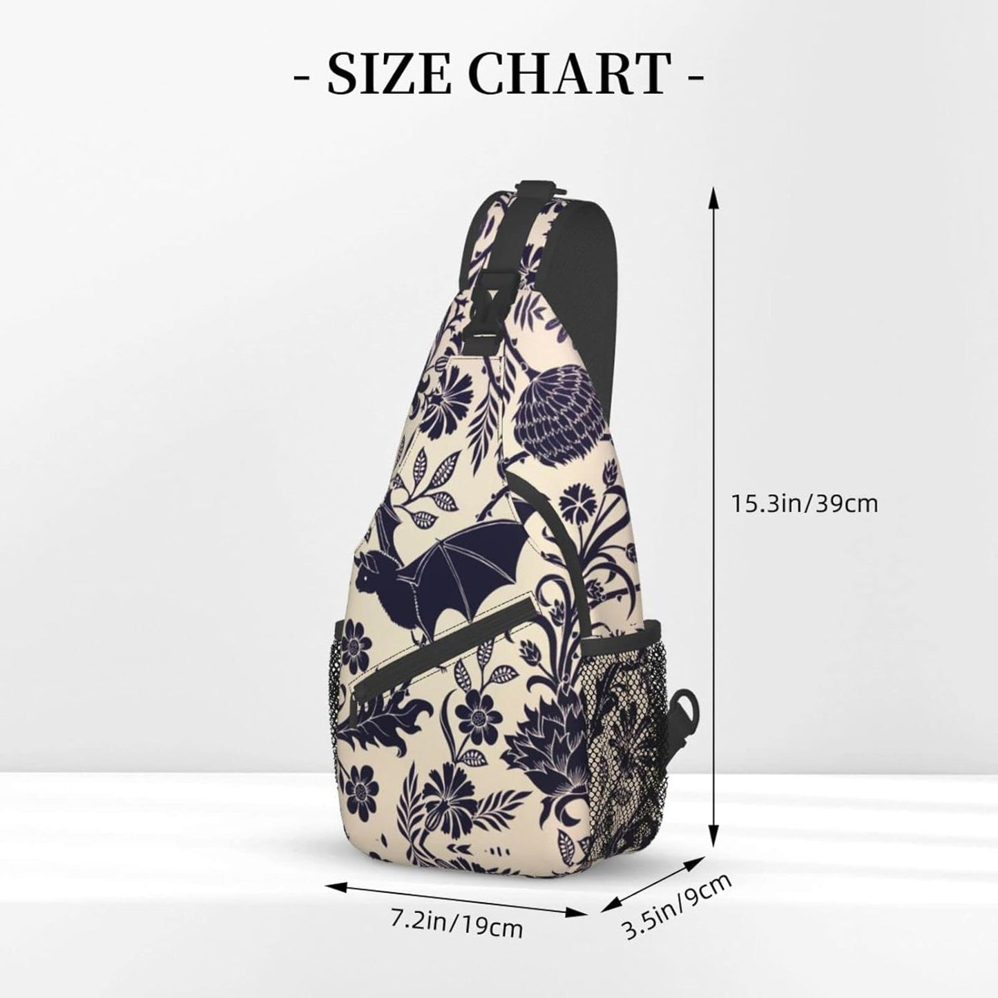 Halloween Bat Sling Bag For Men Women Shoulder Backpack Chest Bags Crossbody Daypack For Hiking Camping Outdoor Trip