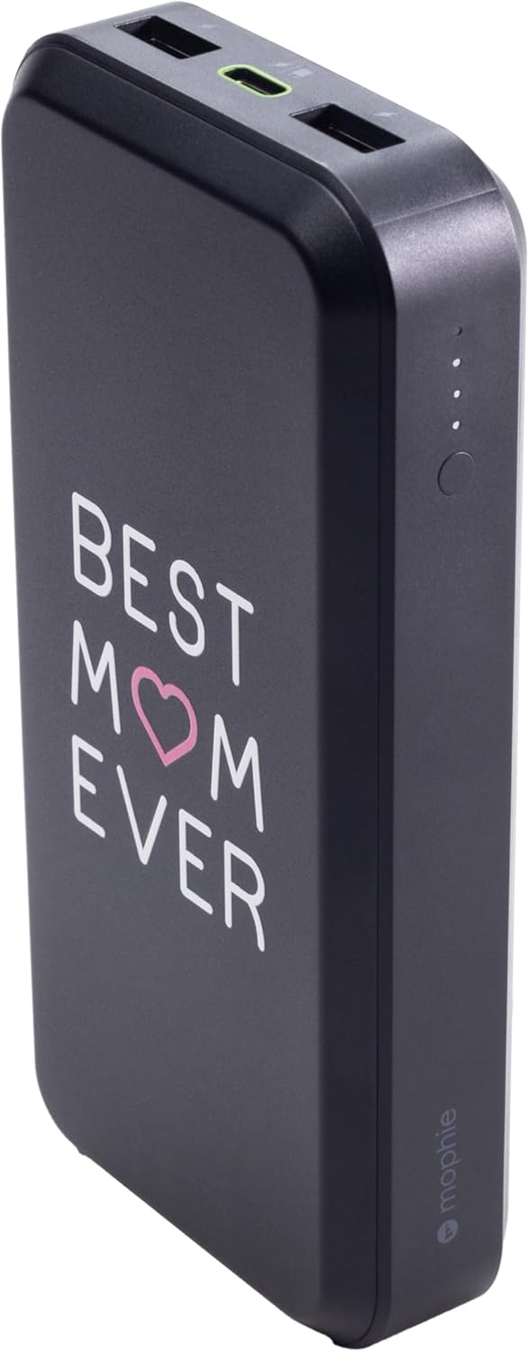 Mophie powerstation prime20 - Ultra-Compact Portable Power Bank with 20,000mAh Internal Battery, 18W USB-C PD Fast Charging, 3-Device Simultaneous Charging, Best Mom