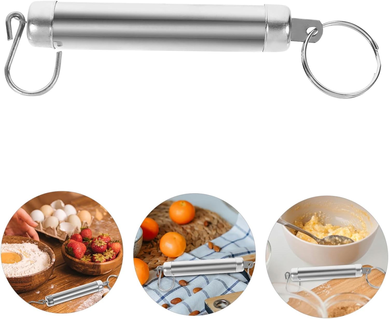 Spring Scale Hook Portable Mechanical Hanging Scale Kitchen Gram Scale for Travel Luggage Weight