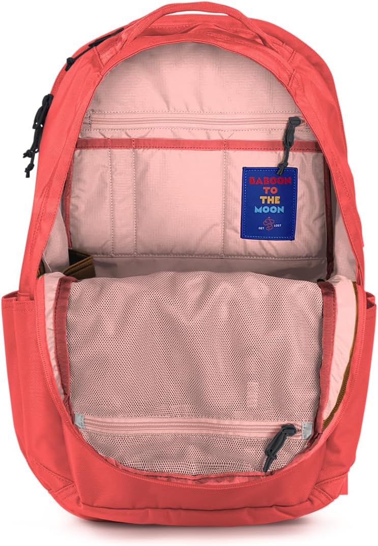 Baboon to the Moon City Backpack - in Multiple Colors, Versatile, Water-Repellent, 16" Laptop-Friendly Backpack (Neon Punch)