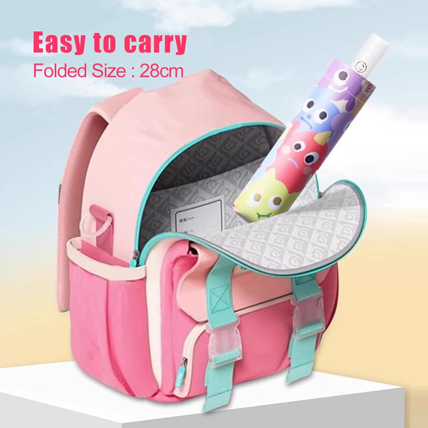 Sun Umbrella UV protection UPF 50+ Compact Portable travel Parasol Auto Open Close Windproof and Waterproof Folding Sun and Rain Small Umbrella For Walking