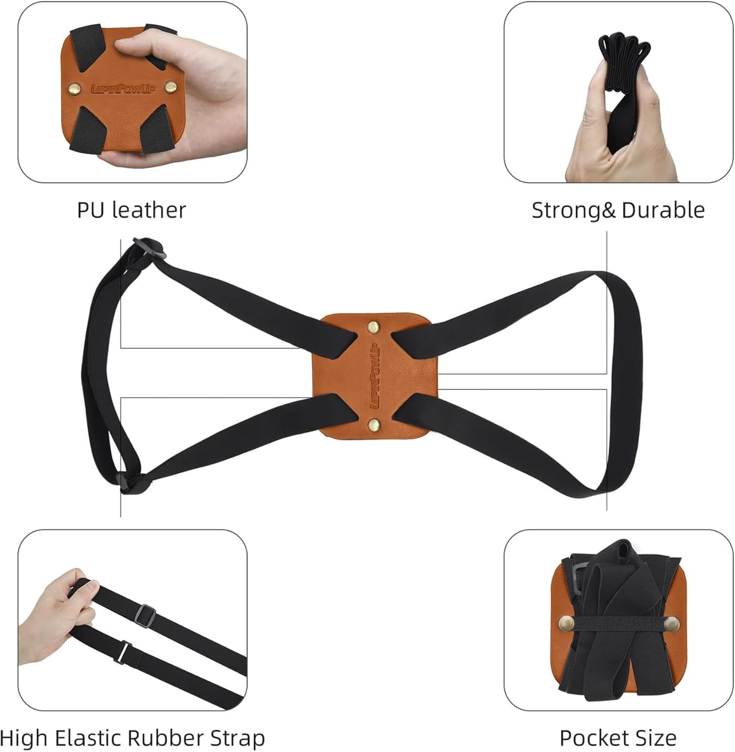 Luggage Straps Bag Bungees, Adjustable TSA-Approved – High Elastic Suitcase Belt for Securing Carry-On (1 Pack Brown)