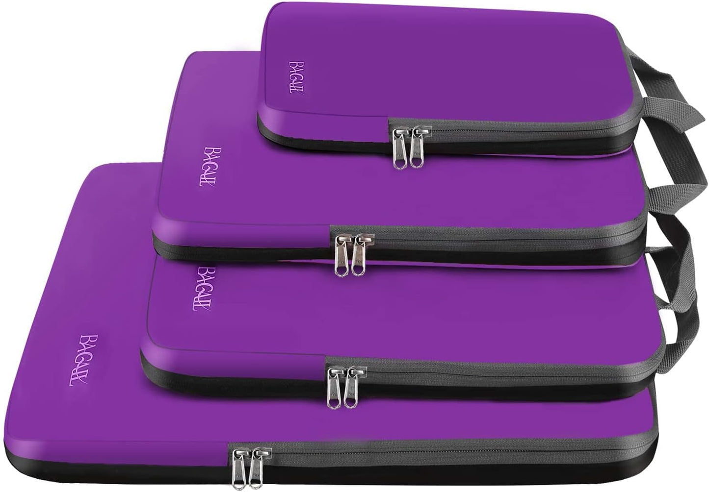 BAGAIL 4 Set/6 Set/8 Set Compression Packing Cubes Travel Accessories Expandable Packing Organizers