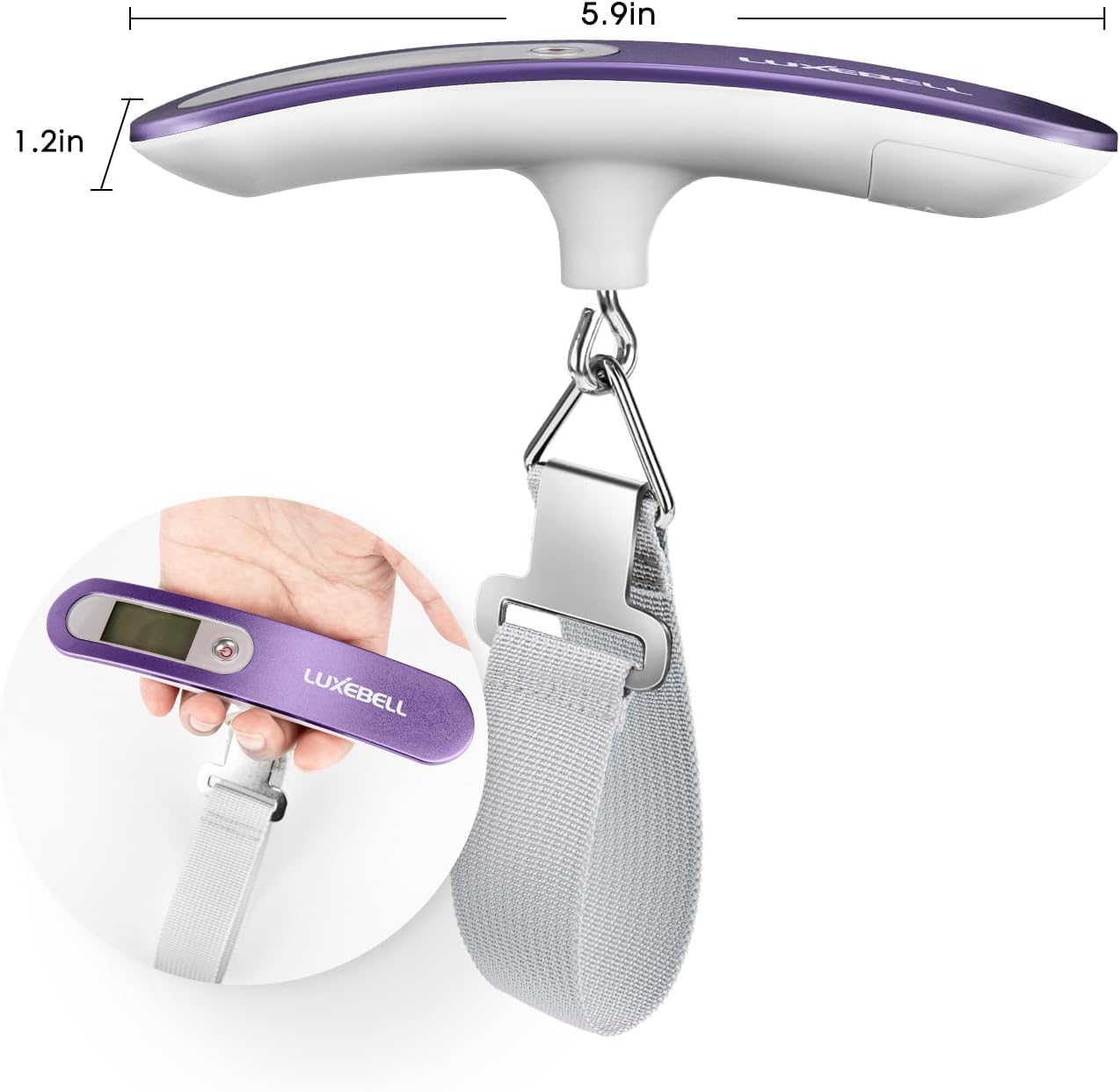 Digital Luggage Scale Vacation Travel Essentials Accessories Gifts for Traveler Portable Suitcase Handheld Weight Scale 110 lbs Hanging Baggage Travel Must Haves