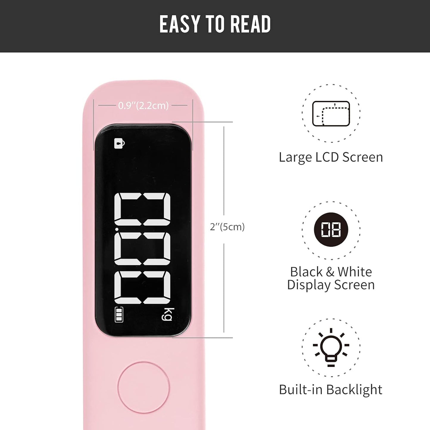 pack all 110 Lbs Luggage Scale, Digital Handheld Luggage Scale, Travel Weight Scale for Luggage