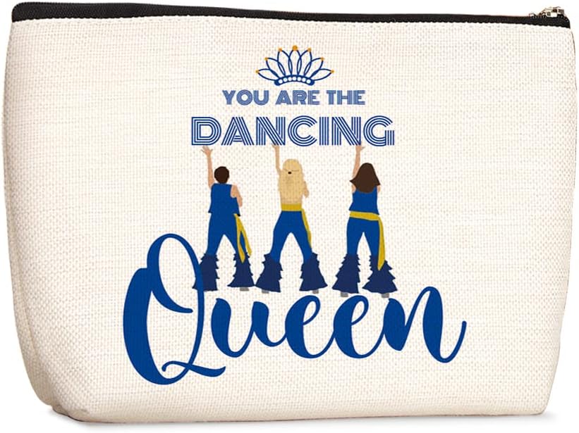 Wenboco Inspirational Mamma-Mia Gifts You Are The Dancing Queen Makeup Bag Birthday Party Decorations Christmas Gifts for Music Lovers Women Her Mamma-Bag Stuff Musical Comedy Gift