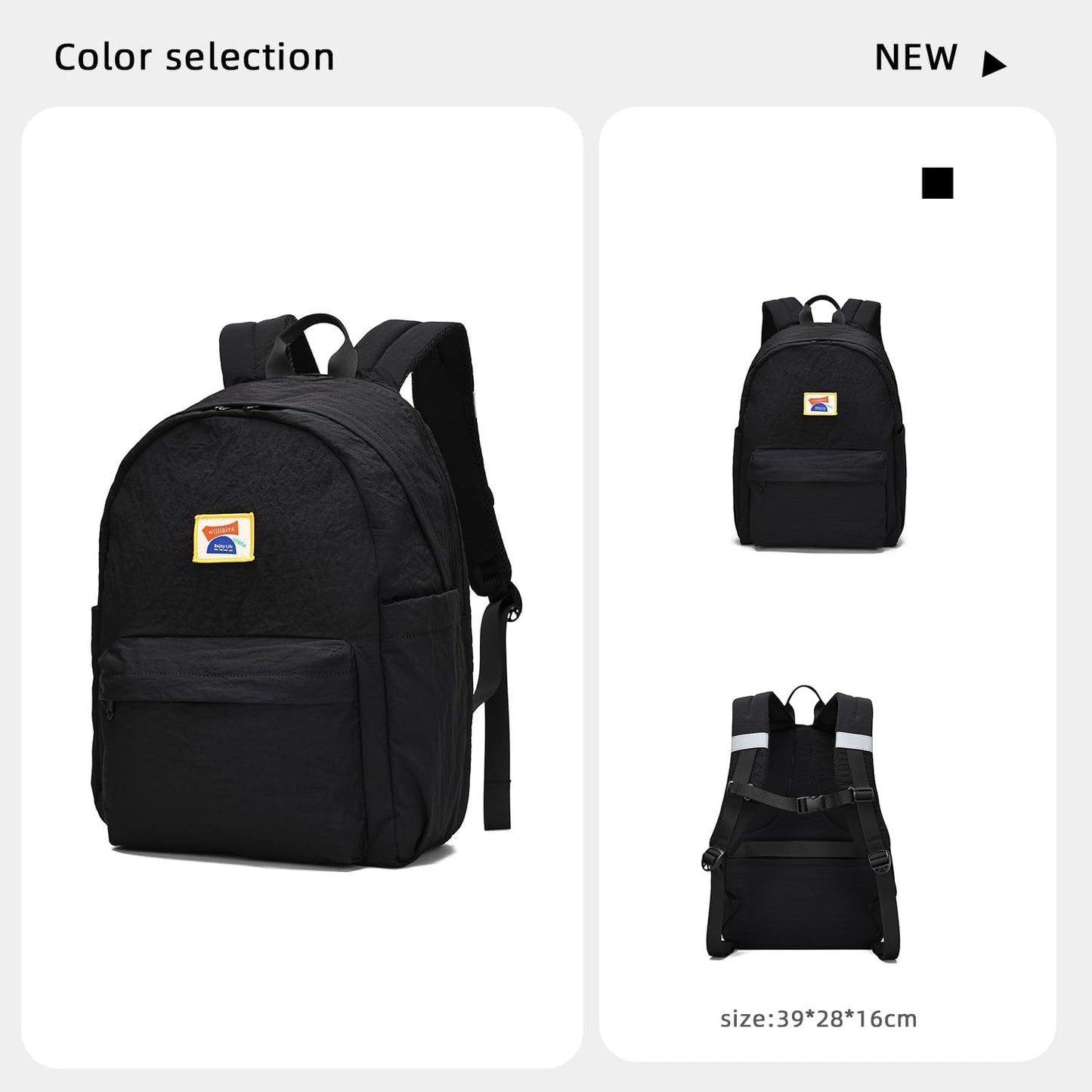 willikiva Kids Backpack for School Boys Girls Teens Toddler Backpack Waterproof Kindergarten Preschool Elementary Bookbag Children Travel Bag(Black,Medium)