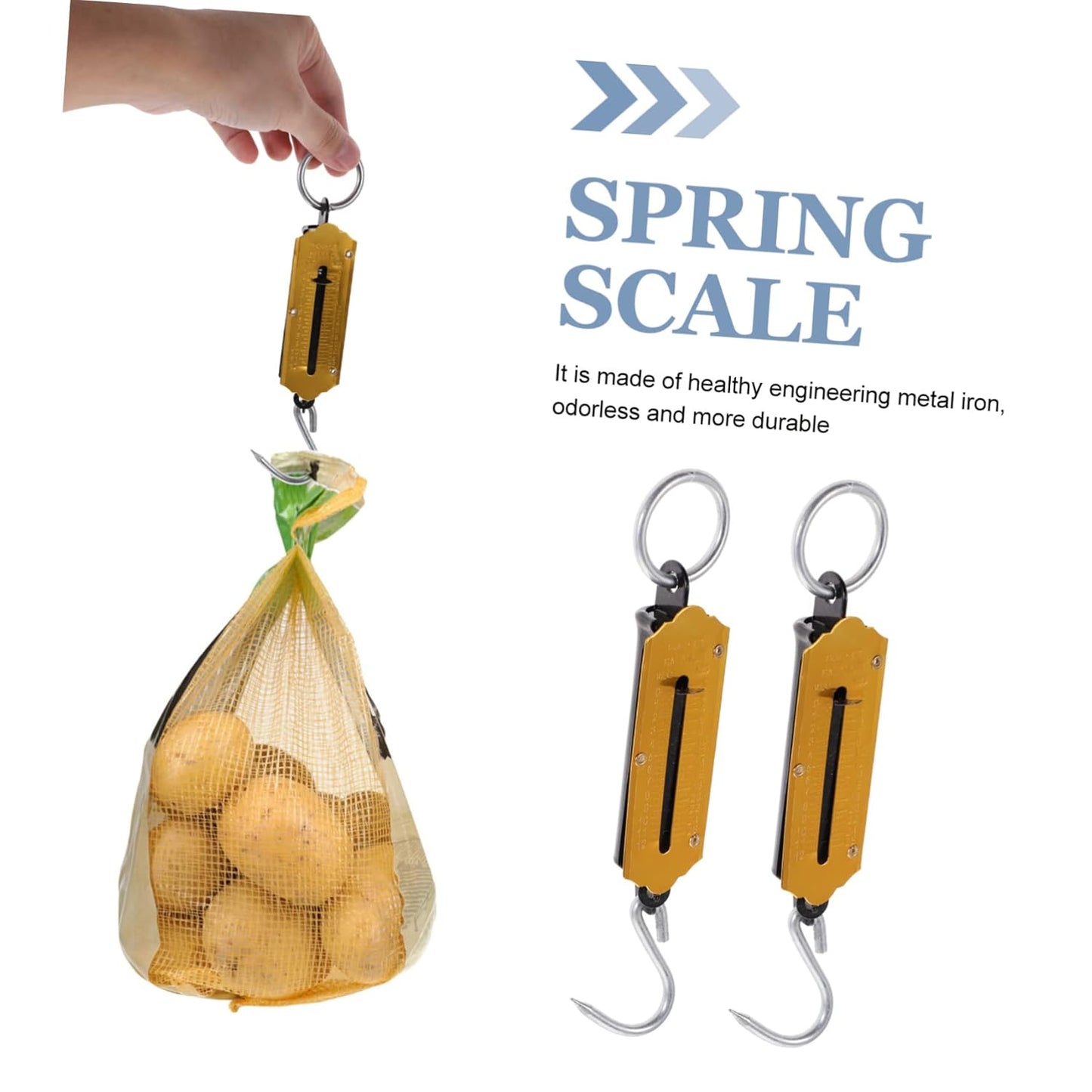 KICHOUSE 2pcs Hanging Scale for Luggage Fishing Spring Scale Weighing Compact Portable