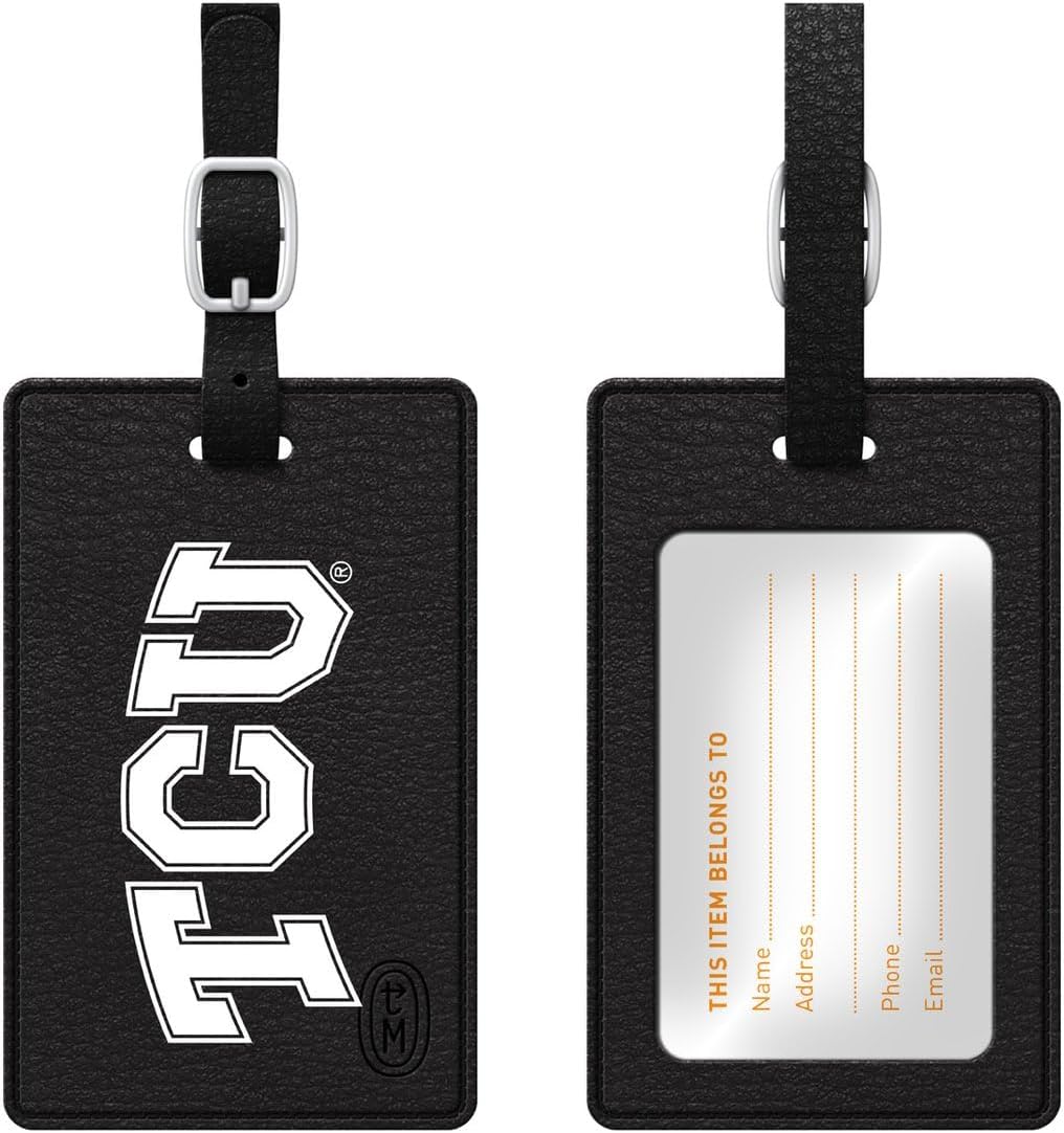 OTM Essentials College of William & Mary Faux Leather Luggage Tag, Durable Travel Accessories with Adjustable Strap and ID Card, Tokyodachi Classic