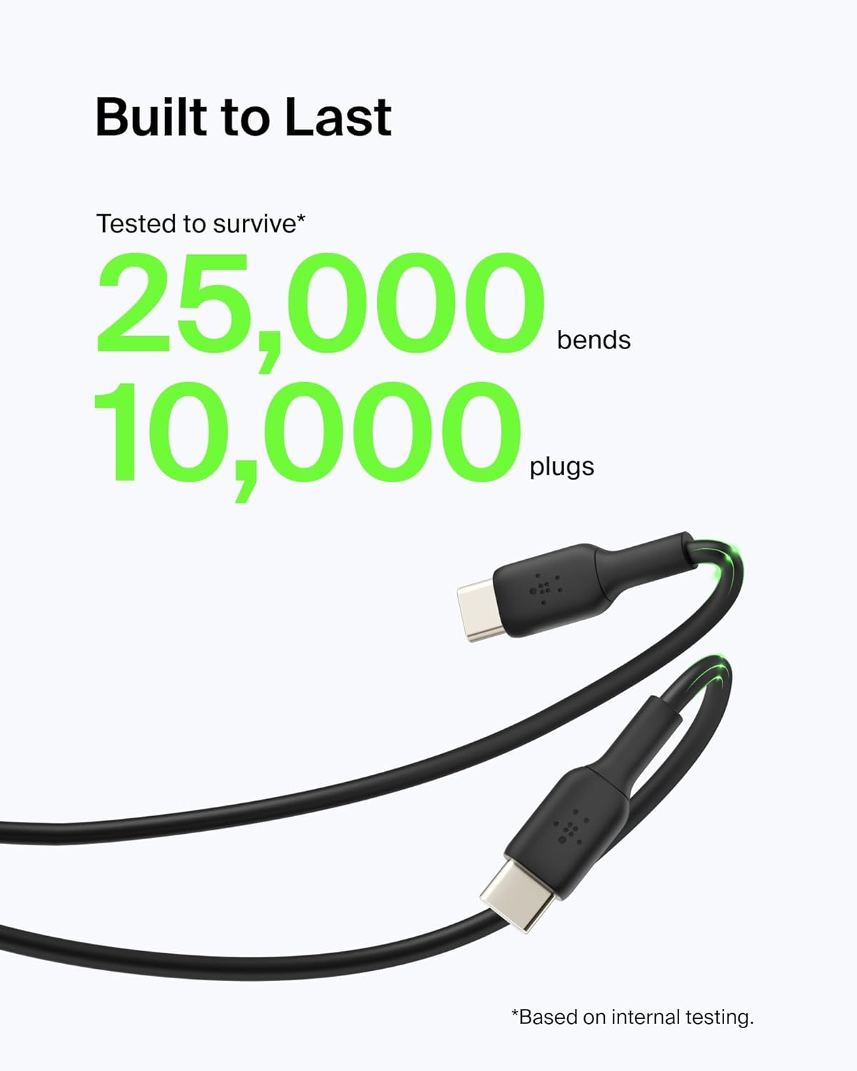 Belkin USB A to USB C Cable, 9.9ft, 15W - Type C Charger, iPhone Charger Cord, Soft, Braided, Flexible for iPhone 16 & 15, Galaxy S25, Pixel 9, iPad Pro, Airpods Pro, Switch & More - Black